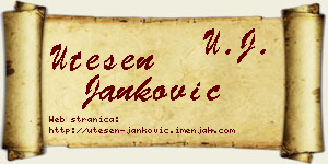 Utešen Janković vizit kartica